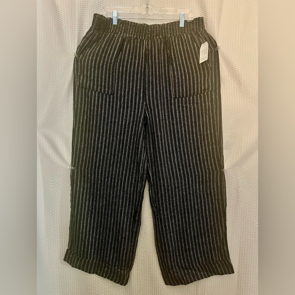 Time and Tru Black and White Striped Pants